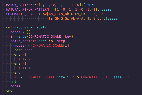 screenshot of method in abnormelodies codebase.